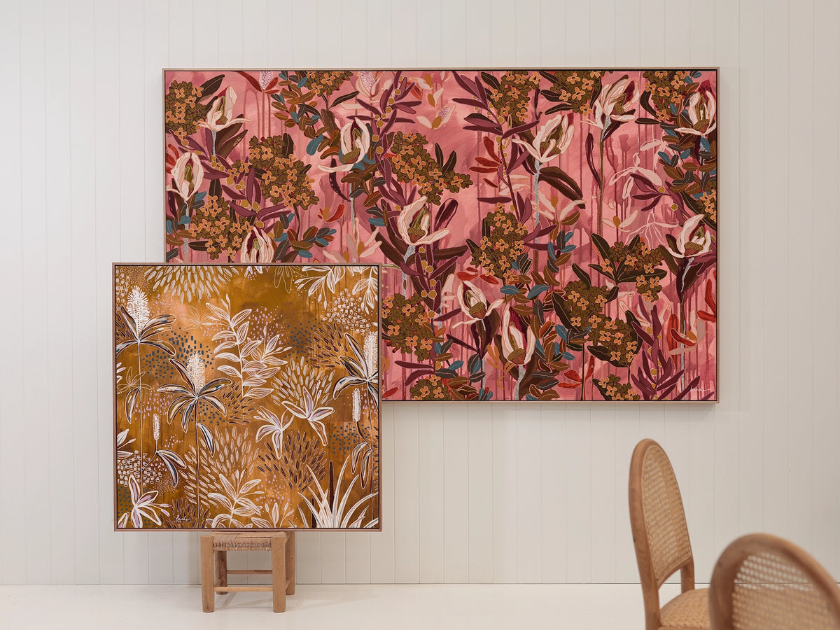 Autumn Wildflowers paired with Banksia In Bronze