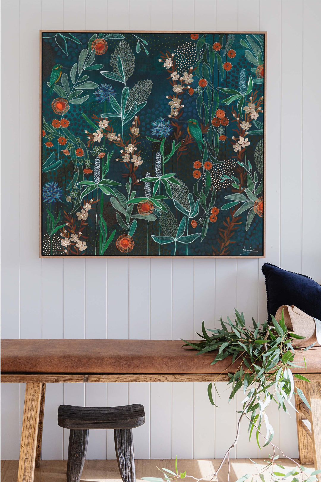 Free Print: River Kingfisher - 100 x 100cm